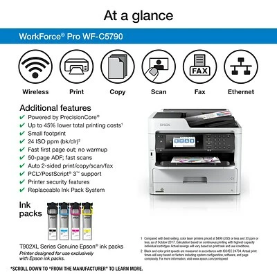 Buy 🛒 Printers Epson WorkForce Pro WF-C5790 Wireless Color Inkjet All-in-One Printer (C11CG02201-LB) 🧨 7 Buy 🛒 Printers Epson WorkForce Pro WF-C5790 Wireless Color Inkjet All-in-One Printer (C11CG02201-LB) 🧨 - Image 5