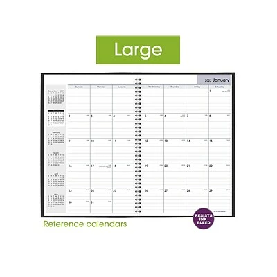 New 😉 Monthly Planners 2022 AT-A-GLANCE DayMinder 8" X 12" Monthly Planner, Black (SK2-00-22) 👍 3 New 😉 Monthly Planners 2022 AT-A-GLANCE DayMinder 8" X 12" Monthly Planner, Black (SK2-00-22) 👍 - Image 2