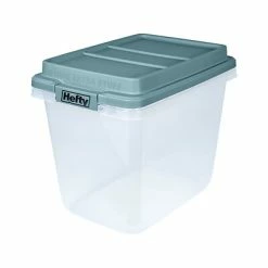 Best deal ✔️ Storage Bins & Totes Hefty 32 Qt. Lift Off Lid Storage Bin, Gray/Clear, 6/Pack (HFT-7161010665666-6) 💯