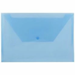 Outlet 🎁 File Pockets & Jackets JAM Paper® Plastic Envelopes With Snap Closure, Legal Booklet, 9.75 X 14.5, Blue Poly, 12/pack (34830BU) 🌟