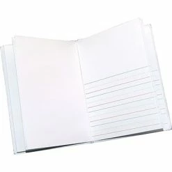 Deals 🔔 Drafting Supplies Ashley Hardcover Blank Book - Primary Lined, 6" X 8", White, Each (ASH10701) 😍