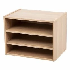 Best deal ⭐ Storage Cubes IRIS® Modular Wood Storage Organizer Cube Box W/ Adjustable Shelves, Light Brown 🎉