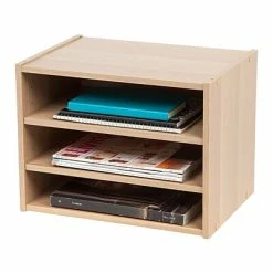 Best deal ⭐ Storage Cubes IRIS® Modular Wood Storage Organizer Cube Box W/ Adjustable Shelves, Light Brown 🎉 -legal paper Store unnamed file 6816