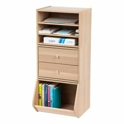 Best deal ⭐ Storage Cubes IRIS® Modular Wood Storage Organizer Cube Box W/ Adjustable Shelves, Light Brown 🎉 -legal paper Store unnamed file 6818