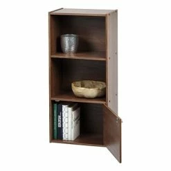 Outlet 🔔 Storage Cubes IRIS® 3-Tier Wood Storage Shelf W/ Door, Brown ✨ -legal paper Store unnamed file 6890