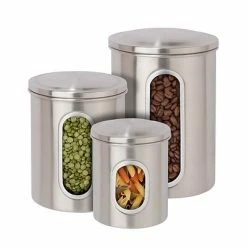 Cheap 👏 Honey-Can-Do Food Storage Containers Honey Can D OKCH-06427 3 Piece Nested Canister Combo ❤️