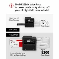 Outlet ✔️ Printers Canon ImageCLASS MF269dw Value Pack 2925C059 USB, Wireless, Network Ready Black & White Laser All-In-One Printer 🎁 -legal paper Store unnamed file 6942