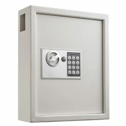 Best Sale ❤️ Safes & Secure Storage AdirOffice 40 Key Electronic Keypad Cabinet, Stainless Steel (680-40-WHI) 🔥
