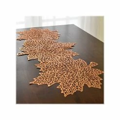 Buy ⭐ Party Decor Amscan Fall Leaf Table Runner, Orange (570260) 🛒