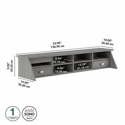 Deals 😍 Desktop Organizers Bush Furniture Broadview 8-Compartment Laminated Wood Storage, Modern Gray (BDH154MG-03) 🤩 5 Deals 😍 Desktop Organizers Bush Furniture Broadview 8-Compartment Laminated Wood Storage, Modern Gray (BDH154MG-03) 🤩 - Image 4