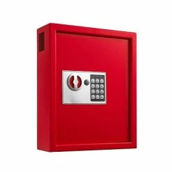 New ✔️ Safes & Secure Storage Adiroffice Steel 40 Key Cabinet With Digital Lock, Red (680-40-RED) 🤩