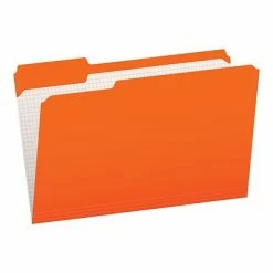 New 😉 File Folders Pendaflex Two-Tone File Folder, 3-Tab, Legal Size, Orange, 100/Box (153 1/3 ORA) 🥰 -legal paper Store unnamed file 720