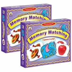 legal paper Store 22 Best deal ⌛ Carson-Dellosa Learning Games Carson Dellosa Education Elephants Never Forget: Memory Matching Board Game, Grade PK-K, Pack Of 2 (CD-3110-2) 🎁