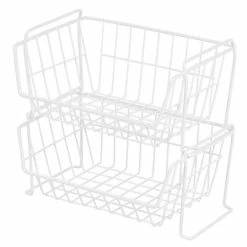 Deals ⭐ All Purpose Baskets IRIS® USA, Inc. Small Stacking Basket, White (261005) 🔥 -legal paper Store unnamed file 7286