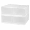 Brand new 😉 Storage Drawers IRIS 17 Qt. Stacking Drawer, White, 4/PK (129899) 🔥 -legal paper Store unnamed file 7299