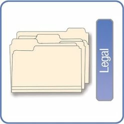 Deals ⭐ Quill Brand® File Folders, Assorted Tabs, 1/3-Cut, Legal Size, Manila, 250/Box (763137) 🔥