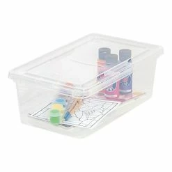 Budget 😍 Storage Bins & Totes IRIS 6 Qt. Snap Lid Storage Box, Clear, 18/Pack (200400) 🔥 -legal paper Store unnamed file 7355