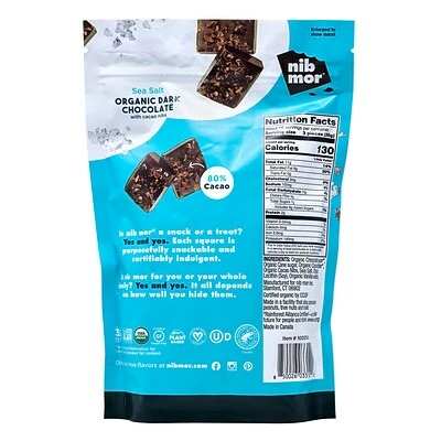 Wholesale 😀 NibMor 🍬 Candy & Chocolate Nib Mor, Sea Salt Organic Dark Chocolate Squares, 14 Oz. 🔥 3 Wholesale 😀 NibMor 🍬 Candy & Chocolate Nib Mor, Sea Salt Organic Dark Chocolate Squares, 14 Oz. 🔥 - Image 2