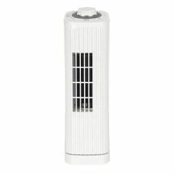 Flash Sale 🔔 General Purpose Fans Optimus 14" 3-Speed Oscillating Portable Ultra-Slim Desktop Tower Fan, White, (F-7348WH-F) 🔔