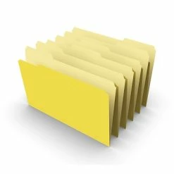 Flash Sale 🎁 File Folders Staples File Folder, 1/3 Cut, Legal Size, Yellow, 100/Box (TR224576) ⭐