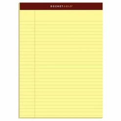 Wholesale 👏 Tops® Docket® Gold Legal Pads Tops Docket Gold Notepads, 8.5" X 11.75", Canary, 50 Sheets/Pad, 12 Pads/Pack (63950) 🎉