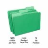 Outlet ✨ Quill Brand® File Folders, Assorted Tabs, 1/3-Cut, Legal, Green, 100/Box (741013GR) 💯 -legal paper Store unnamed file 852