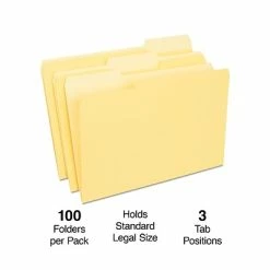 Best reviews of 🔥 Quill Brand® File Folders, Assorted Tabs, 1/3-Cut, Legal, Yellow, 100/Box (741013YW) ✔️