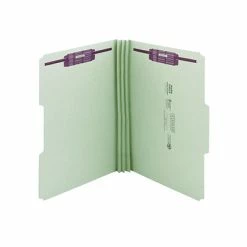 Hot Sale 🛒 Smead Pressboard Classification Folders With SafeSHIELD Fasteners, 1/3-Cut Tab, Legal Size, Gray/Green, 25/Box (19944) 👍