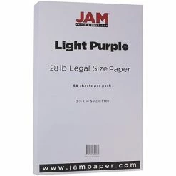 Best deal 🔥 JAM Paper Matte Colored Paper, 28 Lbs., 8.5" X 14", Light Purple, 50 Sheets/Pack (16729377) 🧨