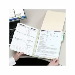 Promo ❤️ Smead Pressboard Classification Folders With SafeSHIELD Fasteners, 1/3-Cut Tab, Legal Size, Gray/Green, 25/Box (19934) 🧨 -legal paper Store unnamed file 925