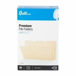 Budget 🎉 Quill Brand® Premium File Folders, Assorted Tabs, 1/3-Cut, Legal Size, Manila, 100/Box (761137) ⭐ -legal paper Store unnamed file 965