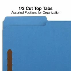 Best Sale 👏 Quill Brand® 1/3-Cut Assorted 2-Fastener File Folders, , Legal, Blue, 50/Box (7358BE) 🎁 -legal paper Store unnamed file 975
