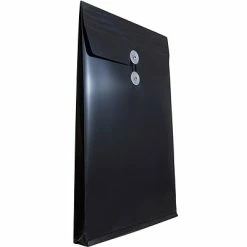 Wholesale 🎉 File Pockets & Jackets JAM Paper Plastic Envelopes With Button And String Tie Closure, Legal Open End, 9.75 X 14.5, Black, 108/Pack (119B1BLB) 👏 -legal paper Store unnamed file 987